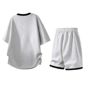 Nuevo Conjunto de Dos Piezas de Camiseta Polo para Hombre con Logotipo Personalizado OEM, Bloques de Color y Cuello Redondo, Camiseta de Manga Corta y Pantalones Cortos Casuales de Verano - Product Image 4