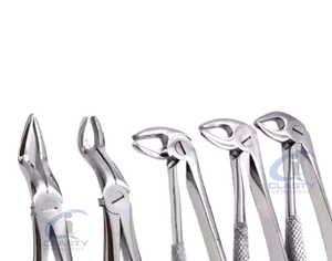Pinzas de Extracción Dental de Acero Inoxidable con Empuñadura Manual Moleteada Plateada Clase I, Punta Personalizada, Equipos Dentales - Product Image 4