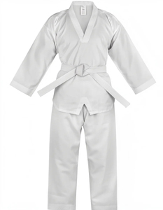 Uniformes de Taekwondo Unisexe à Col en V Extensible Personnalisables en Coton et Polyester pour Adultes, Vêtements de Sport OEM 160g - Product Image 2