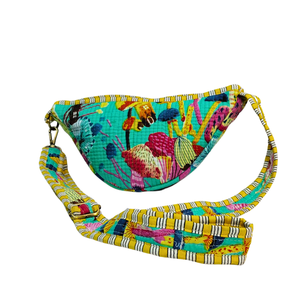 Sac à bandoulière imprimé bloc vibrant sous la mer-Sac à bandoulière en coton fait main - Product Image 3