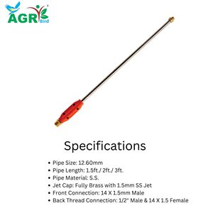 Lanza Recta de Latón de 60 cm para Pulverizador Agrícola - Product Image 3