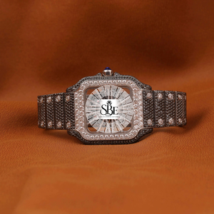 Reloj de Lujo para Hombre con Cristales de Zafiro, Movimiento de Cuarzo, Resistente al Agua, con Incrustaciones de Diamantes, en Acero Inoxidable de Excelente Calidad - Product Image 1