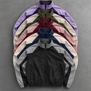 Veste coupe-vent streetwear pour hommes, coupe ample, pour marques de vêtements américaines, logo personnalisé, vente en gros, approvisionnement en gros - Product Image 3