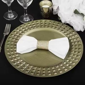 Plato Decorativo de Metal para Servir, Base de Presentación de Lujo para Mesa, para Restaurantes, Buffets, Bodas y Eventos - Product Image 5