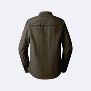 เสื้อเชิ้ตผู้ชายสไตล์ลำลองสำหรับใส่ทำงาน ผ้าทอ 100% คอตตอนอ๊อกซ์ฟอร์ด แขนยาว กระดุมแถวเดียว ไซส์ใหญ่ - Product Image 2