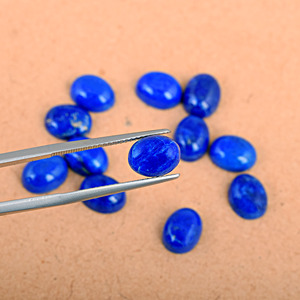Indian Supplier Manufacturer 100% Natural Blue <b>Lapis</b> <b>Lazuli</b> Oval Shape Cabochon Loose Gemstones Polished Blue For Jewelry Making - Product Image 2