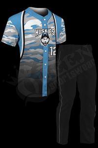 ชุดเสื้อเบสบอลสีน้ำเงินดำสำหรับผู้ชาย ทีม 89 พิมพ์ลายแบบซับลิเมชั่น ชุดกีฬาโพลีเอสเตอร์ดูดซับความชื้น - Product Image 3