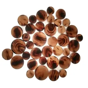 Premium Quality Buffalo Horn Button Blanks Colour 2 Bisque Brown from India