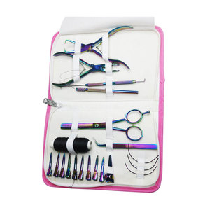 Kit Profesional de Accesorios para Extensiones de Cabello: Herramienta de Extracción, Abridor, Tijeras, Clips de Diferentes Formas, Cuentas y Extensiones de Cabello de Acero - Product Image 4