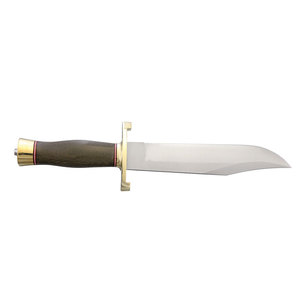 Cuchillo Bowie de acero inoxidable para exteriores, hoja fija con mango de madera para camping, caza y bushcraft. - Product Image 4