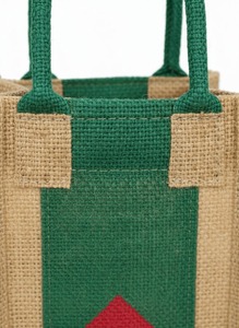 Sac de transport en jute pour une bouteille de 1 litre, sac en jute pour activités promotionnelles et voyages - Product Image 3