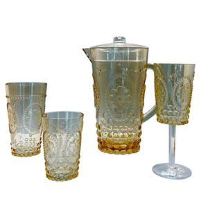 Vaisselle en acrylique à fleurs en relief Boissons - Product Image 1