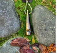 Sifflet artisanal authentique en corne de vache, poli, corne naturelle, pour le camping, les sports, les collectionneurs, design animal élégant, écologique, européen