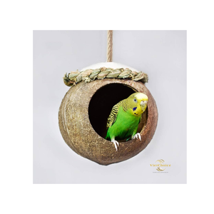 Nichoir pour oiseaux en noix de coco écologique, fait à la main, suspendu, pour jardin, vente en gros - Product Image 5
