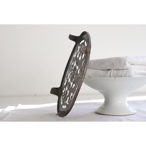 Round Vintage <b>Metal</b> <b>Trivet</b> with Floral Cutout Design Heat Resistant 300 mm Diameter - Product Image 2