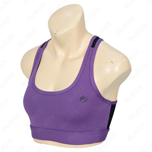 Sujetador deportivo con panel de malla de color de contraste, sujetadores deportivos personalizados de Spandex/nailon para todas tus necesidades deportivas, mallas de Yoga con cintura elástica - Product Image 2
