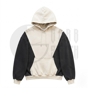 Sudadera con Capucha Oversize Personalizada con Bloques de Color, 450 GSM, de Algodón Grueso, Estilo Urbano, Fabricante OEM ODM - Product Image 3