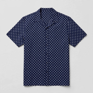 เสื้อเชิ้ตแขนสั้นสีกรมท่าสำหรับผู้ชาย ผ้าทวิลโพลีเอสเตอร์/คอตตอน ถักทอระบายอากาศได้ดี เหมาะสำหรับใส่ในฤดูร้อน - Product Image 6