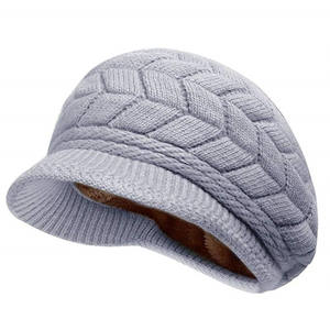Gorro de Invierno de Ganchillo para Mujer con Borde Ancho, Gorros Tejidos para Mantener el Calor, Gorra Suave de Nailon 2026 - Product Image 2