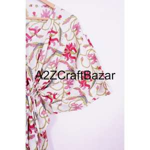 Nouvelle arrivée : robe courte kaftan et tunique à imprimé floral, élégante robe indienne en coton pour femme, cadeau pour elle - Product Image 4