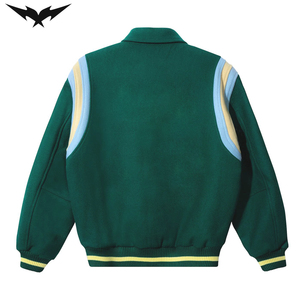 Nouvelle veste universitaire unisexe tendance, veste de baseball pour hommes, veste bomber universitaire pour lycée, logo personnalisé - Product Image 6