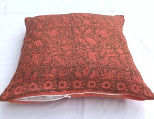 Housse de coussin en lin 100% faite à la main, imprimée à la main, vente en gros - Product Image 4