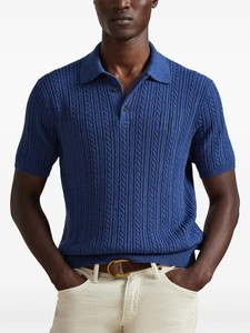 Chemise pour homme en coton tricoté 100% respirant, manches courtes, couleur unie, design formel avec fermeture boutonnée, bleu - Product Image 2