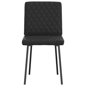 Juego de 4 Sillas de Comedor de Cuero Sintético Negro con Estructura Metálica de Madera Contrachapada para Áreas de Comedor Medianas - Product Image 4
