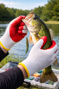 Guantes de Pesca Antideslizantes con Recubrimiento de Látex, Resistentes a Cortes, Guantes de Trabajo de Punto para Manipulación de Pescado, Producción a Gran Escala, Exportación - Product Image 3