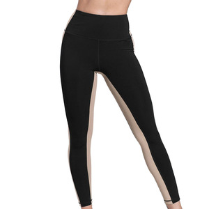Leggings de yoga pour femmes, design personnalisé, spandex/polyester, extensibles dans quatre directions, antibactériens, avec cordon de serrage, pour l'entraînement - Product Image 4