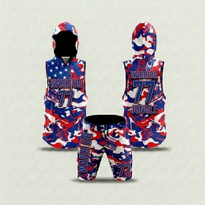 Youth unisex Wholesale 7on7 jersey custom New Design Flag Wear Soccer Uniforms 7v7 League Games Sleeveless Hooded Jersey - Product Image 6