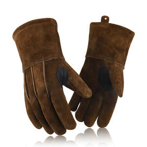 Fabricants directs d'usine, gants de travail en cuir de qualité supérieure, couleurs et designs demandés par les clients, gants de travail en cuir résistants. - Product Image 4