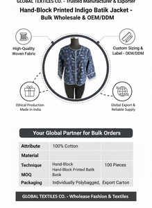 เสื้อแจ็คเก็ตผ้าฝ้ายพิมพ์ลายดอกสีครามสำหรับผู้หญิง แขน 3/4 น้ำหนักเบา ระบายอากาศได้ดี เป็นมิตรกับสิ่งแวดล้อม สวมใส่สบายๆ ทรงปกติ สำหรับฤดูใบไม้ผลิ - Product Image 6