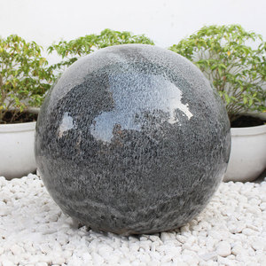 Boules en céramique pour décorations de jardin, finition naturelle, décoration extérieure, style traditionnel, ensemble de formes rondes autoportantes - Product Image 5