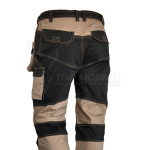 Men Cotton Breathable Quick Dry <b>Work</b> <b>Pants</b> <b>Cargo</b> Style Abrasion Resistant Black & Beige for Workwear Use - Product Image 5