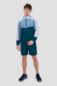 Chaqueta Acolchada Cortavientos para Hombre con Capucha, Diseño Color Block, Cuello Mao, Cierre de Cremallera, Estilo Deportivo, Ropa de Invierno, Lona - Product Image 3