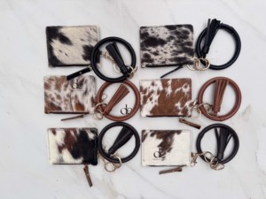 Western Cowhide Leather ATM Card Holder Stylish Clutch Wallet Purse Leather Wristlet Western Style Unisex Clutch Coin Clutch - Product Image 6