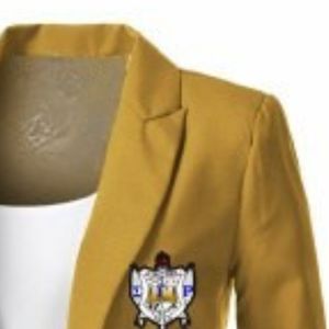 เสื้อเบลเซอร์สีน้ำเงิน Sigma Gamma Rho สำหรับผู้หญิง เสื้อแจ็คเก็ตสตรีนักศึกษาสมาคมกรีก ดีไซน์หรูหรา ตัดเย็บอย่างประณีต เหมาะสำหรับใส่ทำงาน ใส่ลำลอง หรือใส่ในโอกาสทางการ สามารถสั่งตัดได้ - Product Image 6