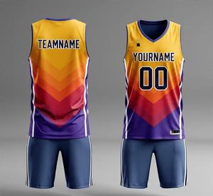 Nouvel ensemble d'uniformes de basketball 2026 – Personnalisable avec logo, nom et numéro d'équipe – Pour entraînement, enfants et adultes – Maillots et shorts de basketball - Product Image 6