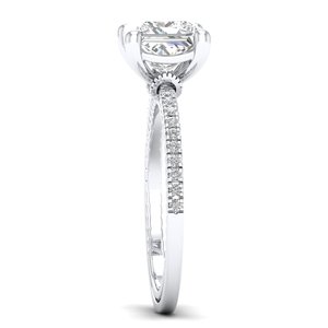 REYES GRA Certified <b>925</b> Sterling <b>Silver</b> Princess Cut Moissanite <b>Rings</b> For Women Original 14K 18K Gold Engagement Fine Jewelry - Product Image 3