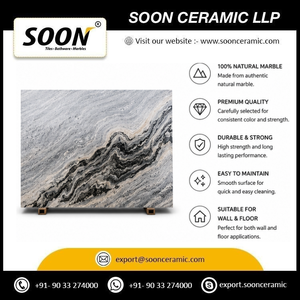 SOON CERAMIC Prix direct usine PALISSANDRO BOOKMATCH Calcite Grande dalle polie Design 3D moderne écologique pour salon - Product Image 5
