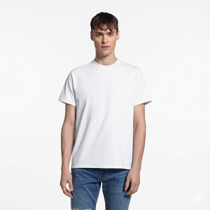 T-shirt en coton confortable pour homme, léger, respirant, toucher doux, vêtement décontracté pour tous les jours, commande en gros - Product Image 1