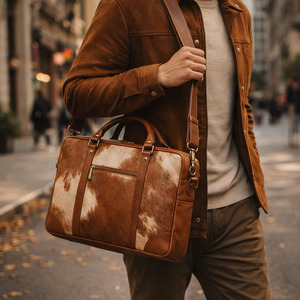 Bolsos cruzados de cuero vacuno con pelo, hechos a mano, de alta calidad, proveedor mayorista, OEM, moda personalizada a precio asequible - Product Image 4