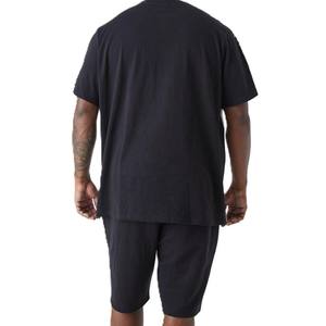 Camisetas de algodón con bloques de color para hombre, estilo oversize, streetwear, con detalle de cinta en el hombro, cuello redondo, logotipo personalizado, proveedor OEM de marca privada - Product Image 3