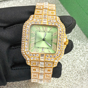 Nuevo Reloj de Cuarzo Cuadrado para Hombre, Relojes de Pulsera Masculinos de Lujo con Diamantes, Estilo Hip Hop, Relojes de Hombre con Cristales Brillantes - Product Image 1