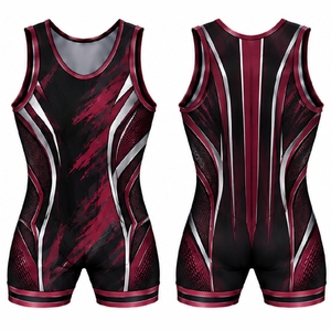 Professional Wrestling <b>Singlets</b> Men Custom Team Competition Uniforms Lightweight Stretch Wrestling Sportswear - Product Image 2