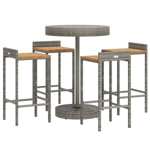 Conjunto de Muebles de Bar para Jardín en Gris - Product Image 3