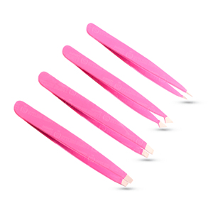 Pinzas Profesionales para Cejas de Acero Inoxidable, Punta Inclinada, Ecológicas, Antiestáticas, Duraderas, con Recubrimiento de Color, para Eliminar Vello Suelto - Product Image 2
