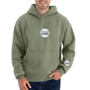 Sweat-shirt classique à capuche avec broderie, effet délavé et teinture unie pour l'hiver - Product Image 3