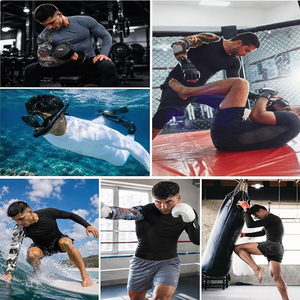 Rashguard à manches longues pour homme, imprimé dragon noir, design par transfert thermique direct, respirant, séchage rapide, Spandex/Polyester - Product Image 6